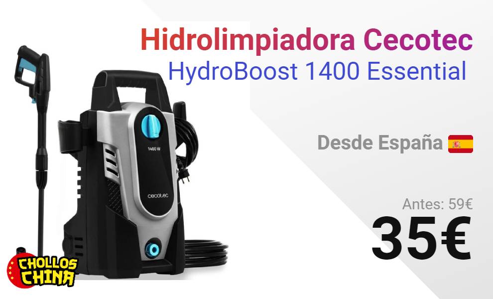 Hidrolimpiadora HydroBoost 1400 Essential Cecotec por 35€ - cholloschina