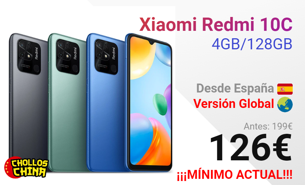 Teléfono Redmi 10 C 4GB 128GB Azul