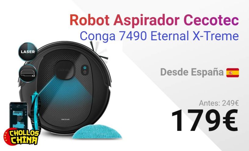 Robot Aspirador Cecotec Conga 7490 Eternal X-Treme por 179€ - cholloschina