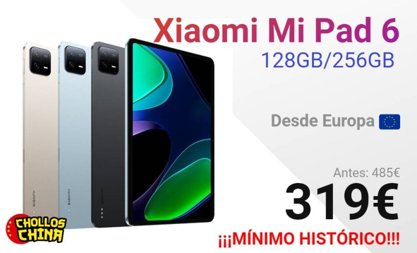 Xiaomi Mi Pad 6 Global 6GB/128GB y 8GB/256GB por 319€ - cholloschina