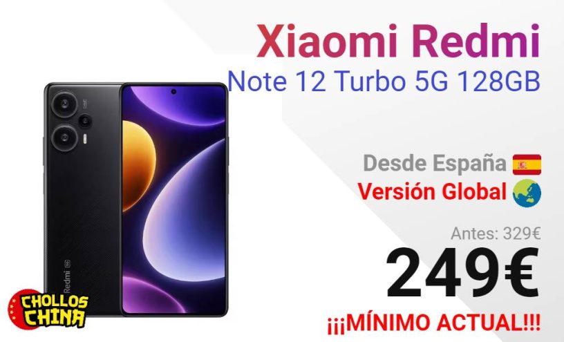 Xiaomi Redmi Note 12 Turbo 8GB/256GB por 249€ - cholloschina