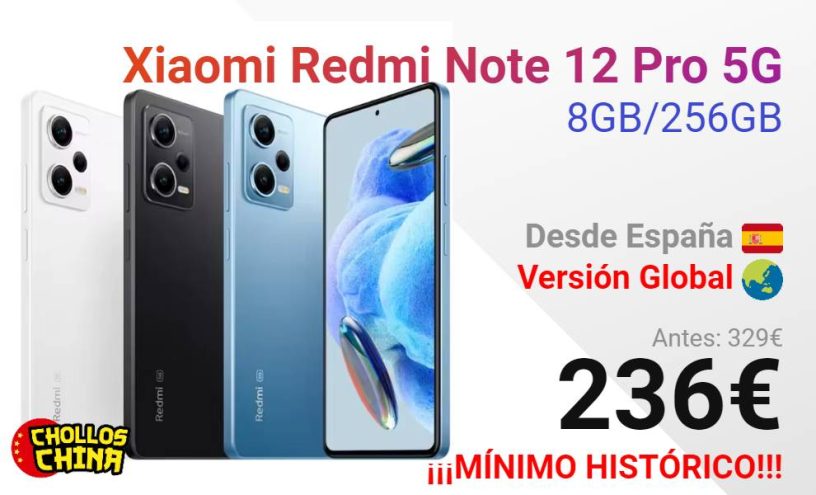 Xiaomi Redmi Note 12 Pro 5G 8GB/256GB Global por 236€ - cholloschina