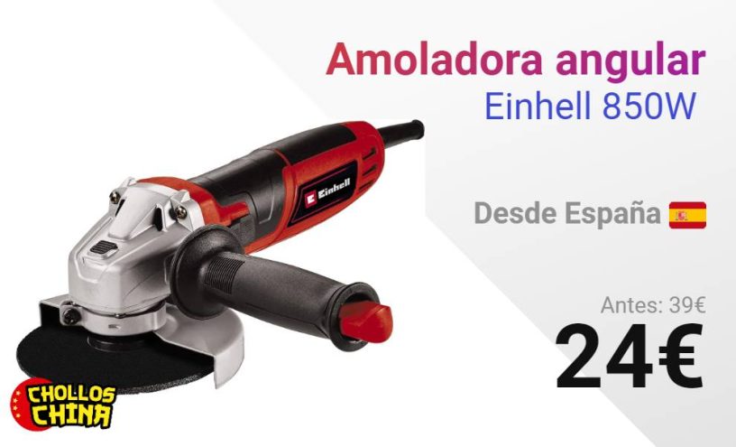 Amoladora angular Einhell 850W por 24€ - cholloschina