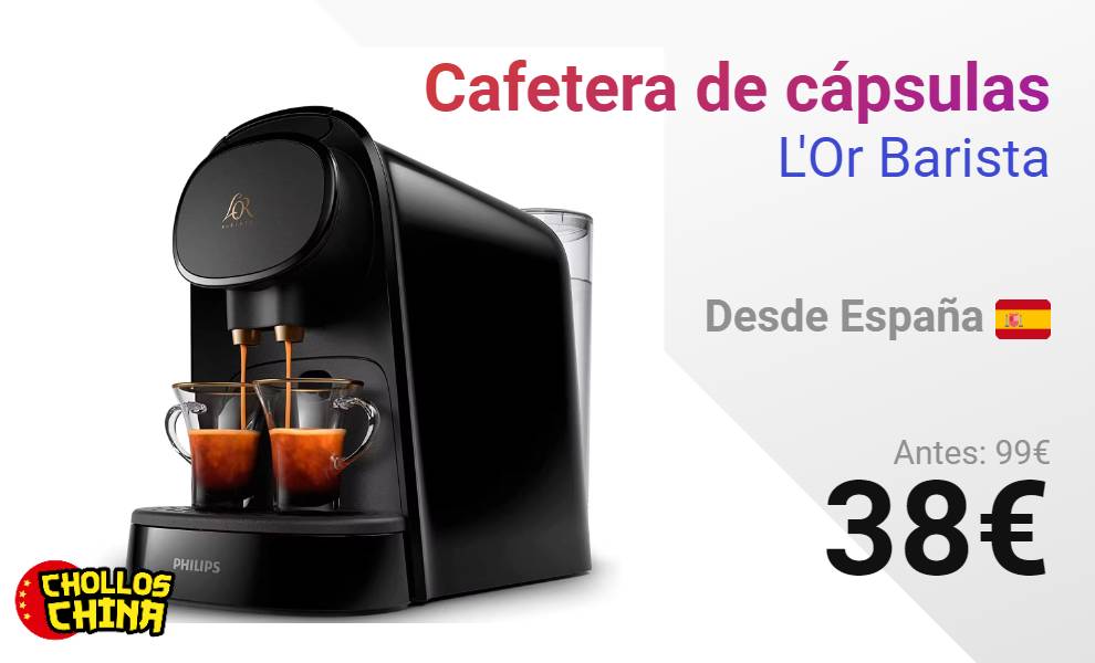 Cafetera de cápsulas Philips L'Or Barista por 38€ - cholloschina