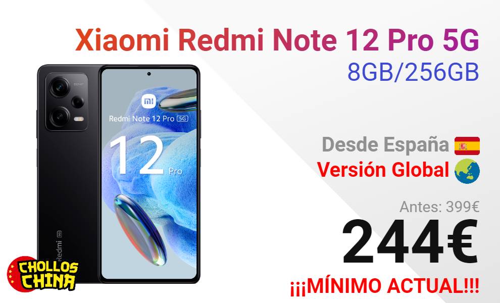 Xiaomi Redmi Note 12 Pro 5G 8GB/256GB Global por 244€ - cholloschina