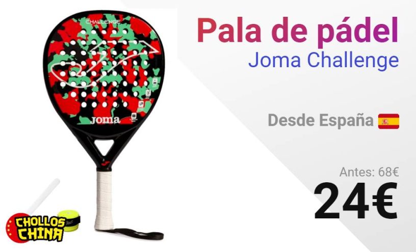 Pala de pádel Challenge negro fucsia