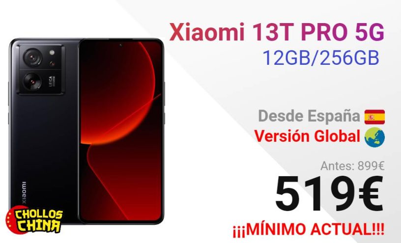 Xiaomi 13T PRO 5G 12GB/256GB por 519€ - cholloschina