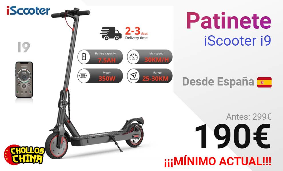 Chollo! Patinete eléctrico iScooter i9 sólo 220€. - Blog de
