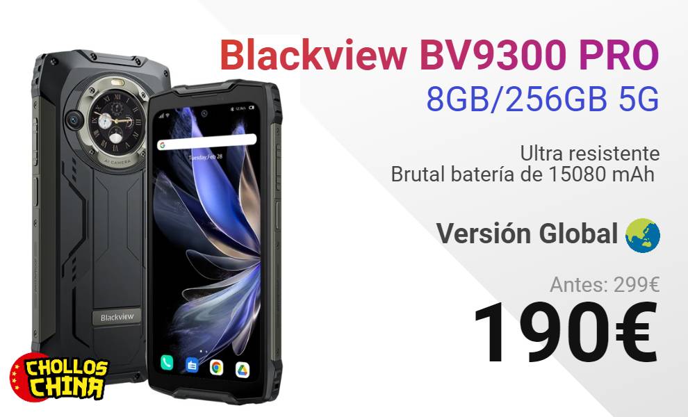 Blackview BV9300 PRO 5G 8GB/256GB por 190€ - cholloschina
