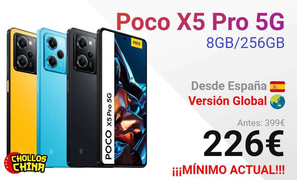 Poco X5 Pro 5G con 8GB/256GB por 293€ - cholloschina