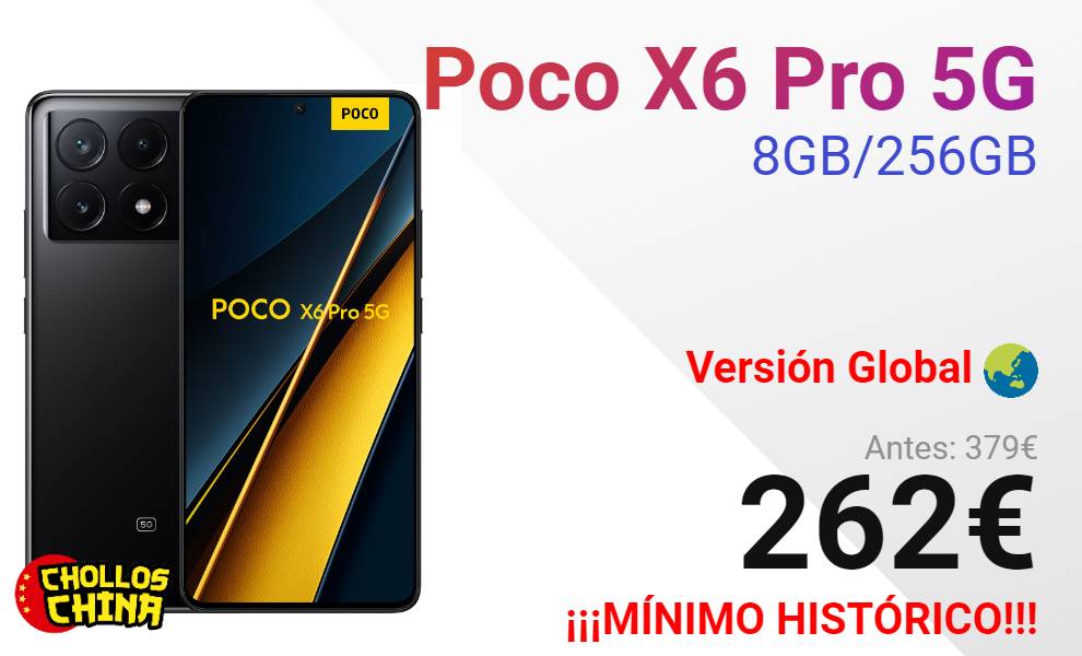 POCO X6 Pro 5G 8GB/256GB por 262€ - cholloschina