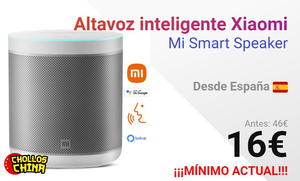 Altavoz inteligente Xiaomi Mi Smart Speaker por 16€ - cholloschina