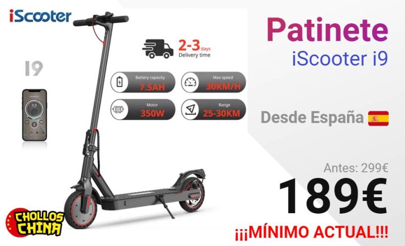 iScooter I9 Pro Patinete Eléctrico 8.5 350W