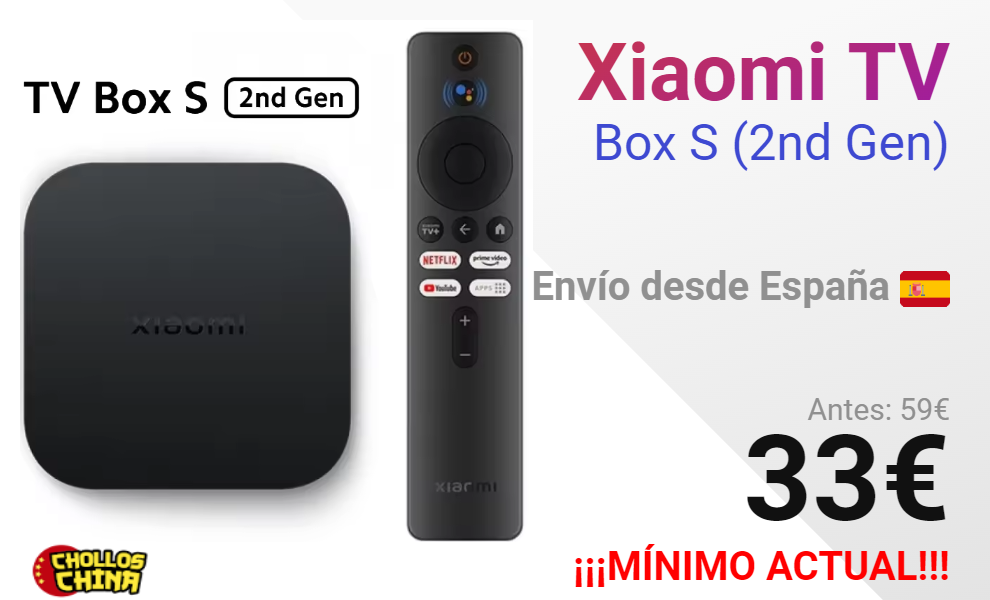 Xiaomi TV Box S 2nd Gen por 36,88€ antes 99,88€.  Chollos, descuentos y  grandes ofertas en CholloBlog