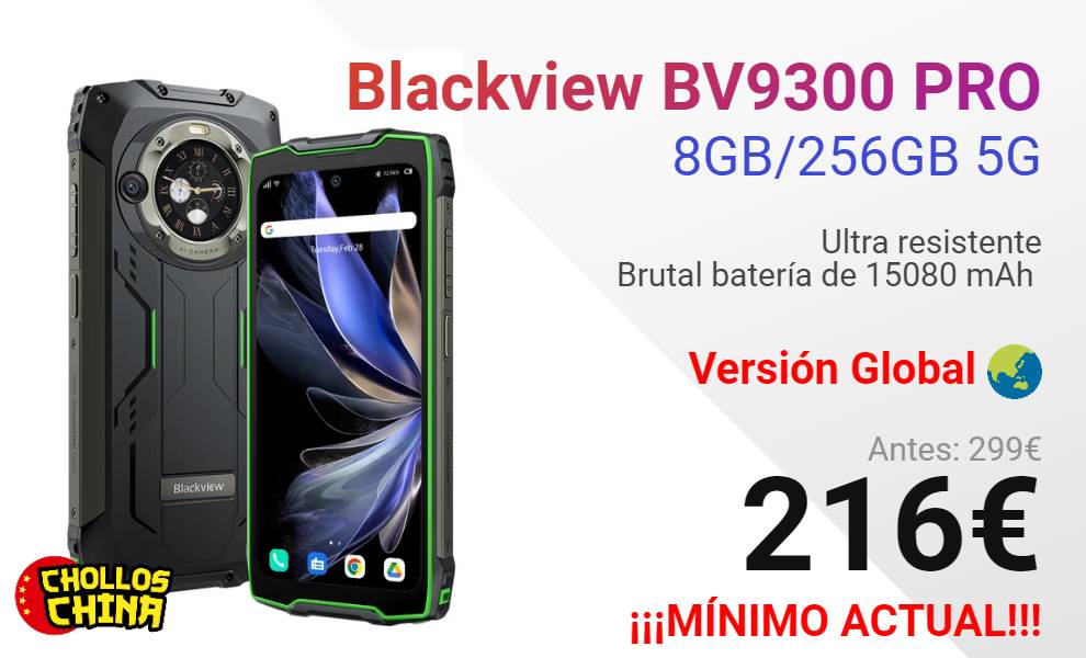 Blackview BV9300 PRO 5G 8GB/256GB por 190€ - cholloschina