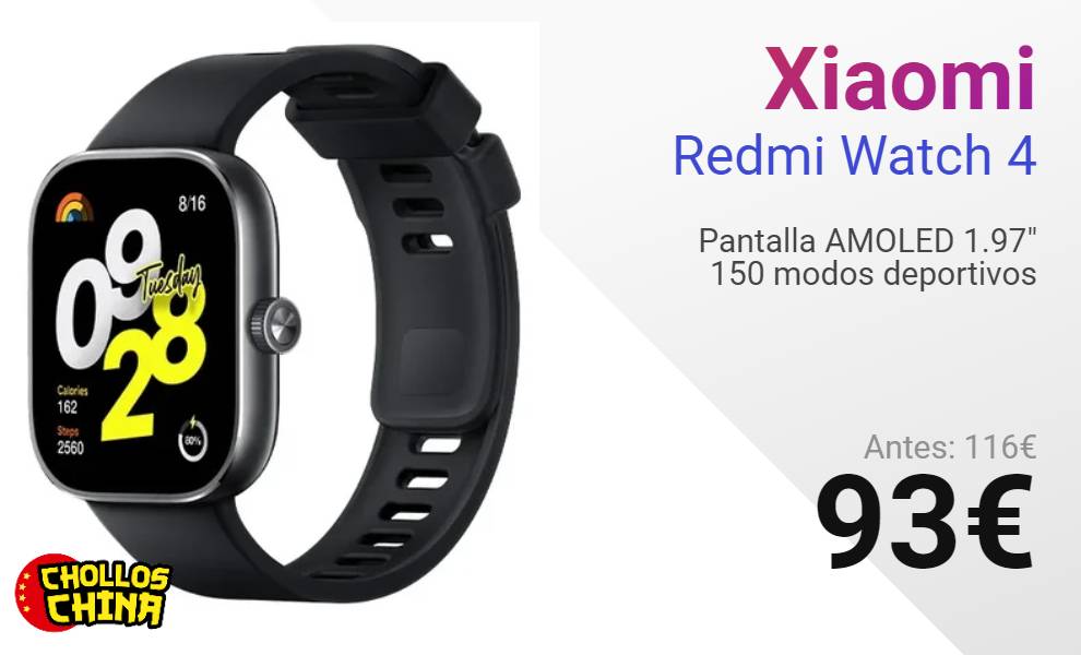 Xiaomi Redmi Watch 4 - Llamadas Bluetooth, Pantalla AMOLED de 1,97