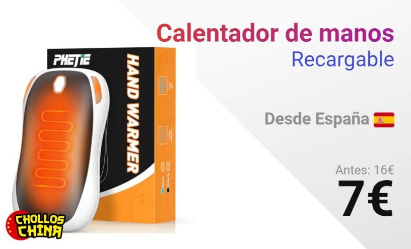 ▷ Chollo Calentador de manos Cnkeeo recargable por USB y batería externa de  10000mAh por sólo 13,67€ con cupón (-30%)