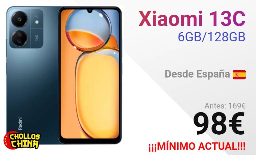 Xiaomi Redmi 13C 6GB/128GB por 128€ - cholloschina