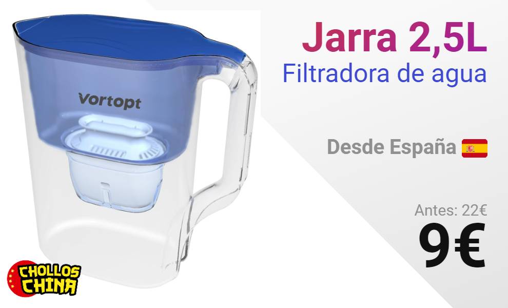 Jarra con filtro de agua 2.5L + Filtro por 9€ - cholloschina