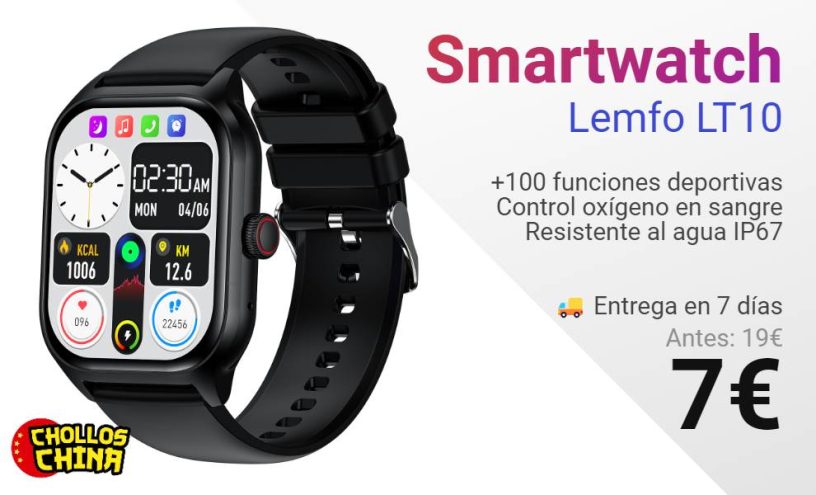 Smartwatch LEMFO LT10 por 7 cholloschina